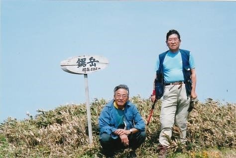 鋸岳・山頂にて石井さんと