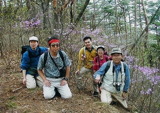 山頂にて記念撮影　