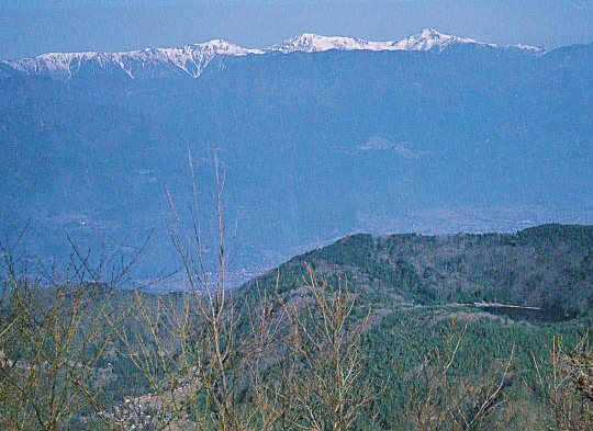 蛾ヶ岳山頂～鳳凰三山・白峰三山の眺め