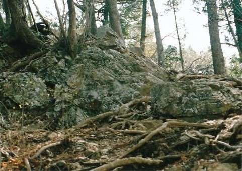 惣岳山直下の岩稜