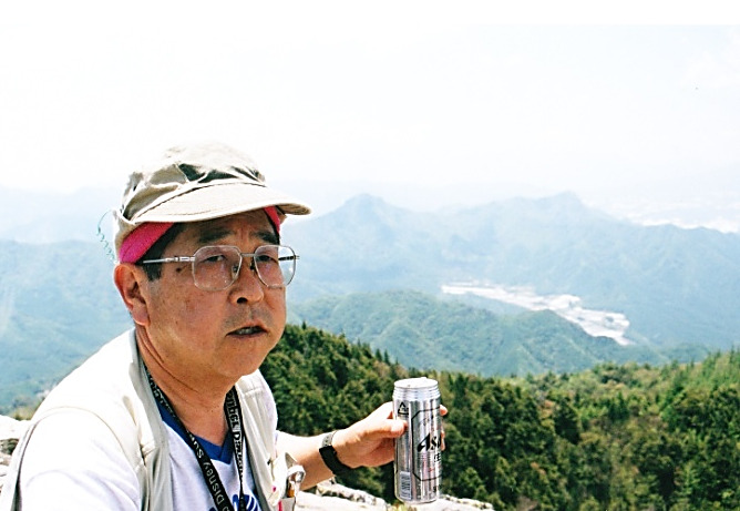 山頂で一杯